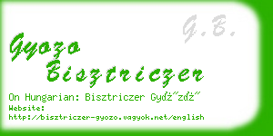 gyozo bisztriczer business card